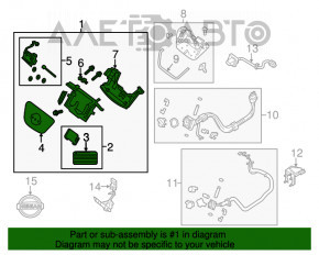 Механизм зарядного порта Nissan Leaf 13-17 тип 2