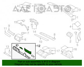 Накладка коліна водія Subaru Legacy 15-19 бежева, подряпини, відсутня накладка кишені