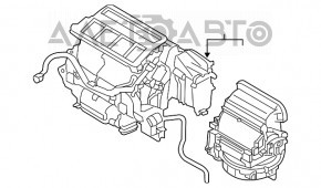 Корпус печки голый Subaru Outback 15-19 слом креп