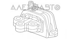 Подушка двигуна ліва Fiat 500L 14- 1.4T тріщини