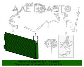 Радиатор кондиционера конденсер Fiat 500L 14- 1.4T
