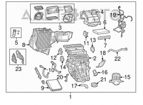 Печка в сборе Fiat 500L 14- manual
