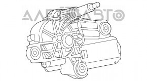 Трапеция дворников с моторчиком задняя Fiat 500L 14-