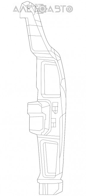 Ущільнювач крила двері-крило прав Jeep Renegade 15-