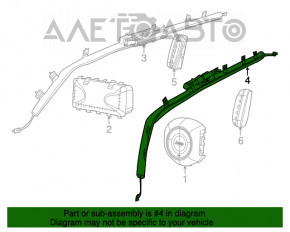 Подушка безпеки airbag бічна шторка ліва Jeep Compass 17-