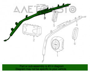 Подушка безпеки airbag бічна шторка права Jeep Compass 17-