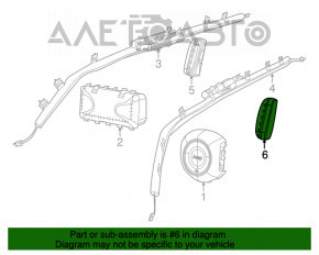 Подушка безпеки airbag сидіння лев Jeep Compass 17-