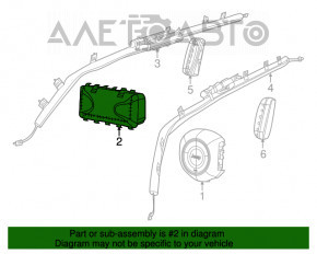 Подушка безопасности airbag пассажирская в торпеде Jeep Compass 17-