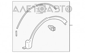 Накладка арки крыла задняя правая Toyota Rav4 13-15
