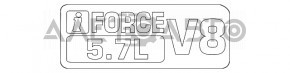 Емблема-напис "V8 5.7 iForce" двері багажника Toyota Sequoia 08-16
