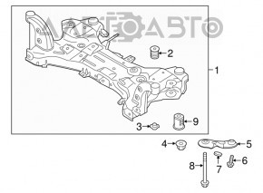 Лопух переднього підрамника прав Hyundai Elantra AD 17-20