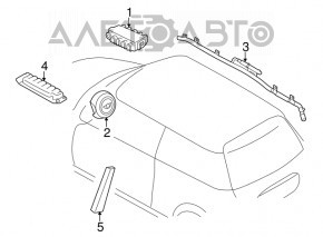 Подушка безопасности airbag коленная пассажирская правая Mini Cooper F56 3d 14- ржавый пиропатрон