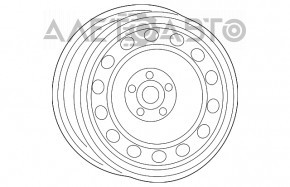 Запасное колесо докатка Fiat 500L 14- 135/70 R16