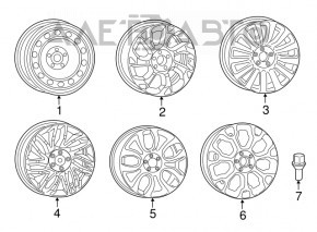 Запасное колесо докатка Fiat 500L 14- 135/70 R16