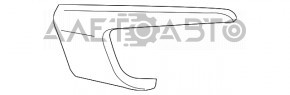 Молдинг переднього бампера хром верхній правий Mitsubishi Outlander Sport ASX 16-19