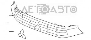 Решетка радиатора grill Mitsubishi Outlander Sport ASX 16-17 рест