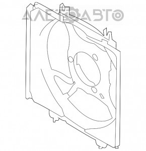 Диффузор кожух радиатора голый правый Subaru Forester 19- SK