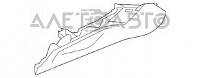 Консоль центральная подлокотник Subaru Forester 19- SK кожа, черное с серым, надрывы, царапина