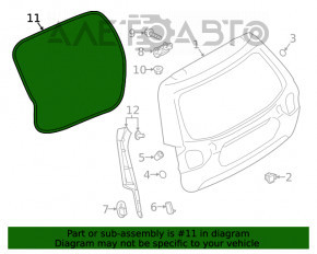 Уплотнитель резина двери багажника Subaru Forester 19- SK