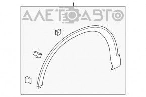 Накладка арки крыла передняя правая Honda CRV 17-22