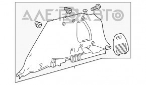 Обшивка арки левая Toyota Rav4 13-18 царапины
