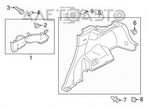 Обшивка арки права Mitsubishi Outlander Sport ASX 10-15 черн, подряпини