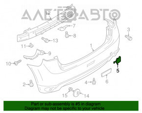 Заглушка буксир крюка заднего бампера Mitsubishi Outlander Sport ASX 11-15 дорест