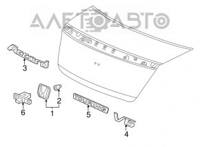 Емблема TOURING кришки багажника Honda Accord 13-17