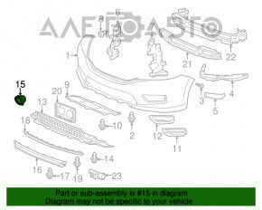 Обрамлення дістроніка нижніх грат перед бампера Honda Accord 13-15