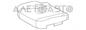 Водительское сидение Toyota Camry v40 07-09 без airbag, кожа серое порвано без подголовника