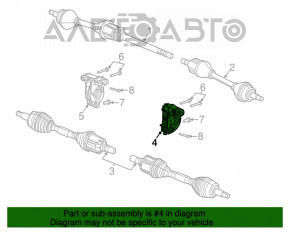 Кронштейн подвесного подшипника МКПП Jeep Compass 17- 2.4 fwd