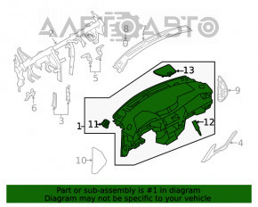 Торпедо передня панель без AIRBAG Nissan Rogue Sport 17-19 сер