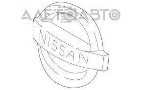 Эмблема решетки радиатора Nissan Rogue Sport 17-19 под камеру