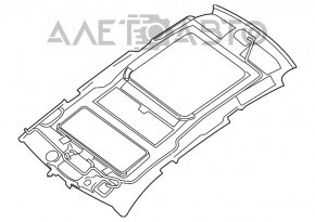 Обшивка потолка Infiniti JX35 QX60 15-17 серая под люк