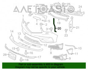 Планка замка капота Acura MDX 17-20 рест