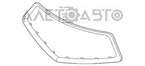 Крепление обрамления решетки радиатора grill Acura MDX 17-20 рест новый OEM оригинал