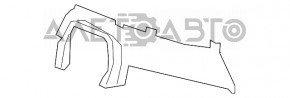 Основа решетки радиатора лев grill Acura MDX 17-20 рест новый OEM оригинал