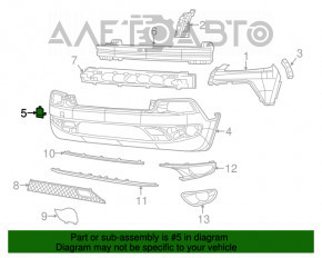 Заглушка буксир крюка переднего бампера Jeep Cherokee KL 14-18 Trailhawk новый OEM оригинал