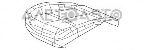 Водительское сидение Fiat 500X 16-18 с airbag, электро, кожа черн с красными вставками