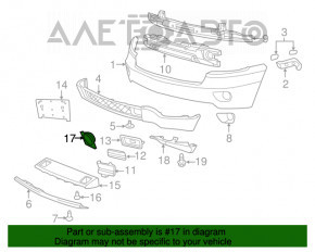 Обрамление радара Jeep Grand Cherokee WK2 11-13