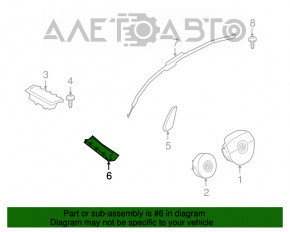 Подушка безпеки airbag колінна водійська лев BMW 5 F10 11-16 беж