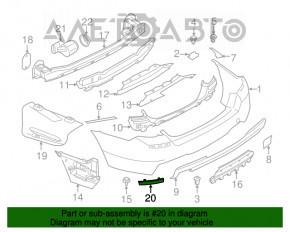 Відбивач задній правий BMW 5 F10 11-16 M Pack