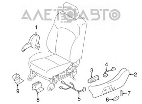 Управление пояснич подпорки водитльского сиденья Subaru Forester 14-18 SJ