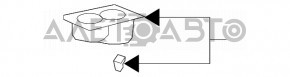 Подстаканники панель Acura MDX 07-13 графит, царапины