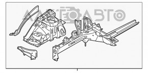 Чверть передня ліва Hyundai Sonata 18-19 hybrid