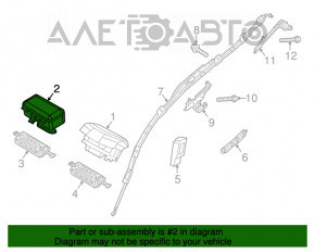 Подушка безопасности airbag пассажирская в торпеде Jeep Cherokee KL 19-