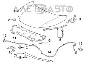 Уплотнитель капота правый Honda CRV 12-16 OEM