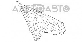 Кришка дзеркала внутрішня прав Honda Accord 13-17 черн