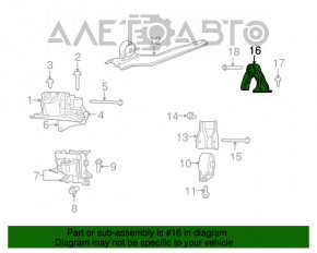 Подушка двигуна задня Jeep Compass 11-16 2.0 МКПП