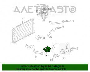 Фланець системи охолодження Ford Escape MK3 13-19 2.5